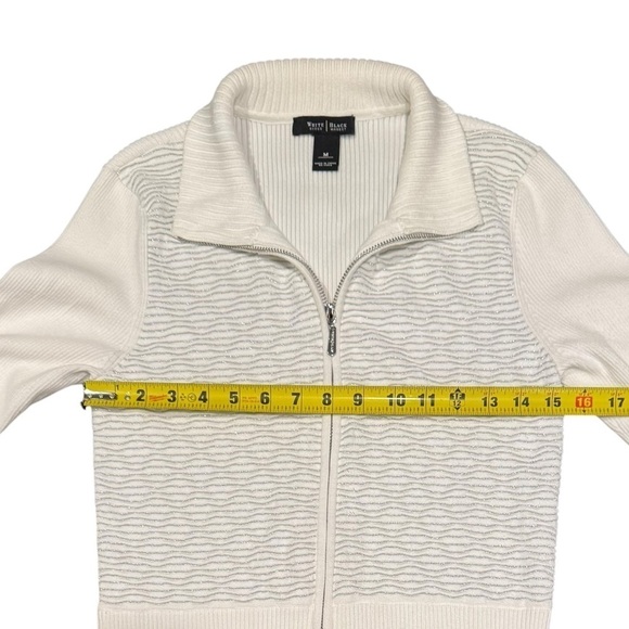 WHBM Zip Front Sweater Women’s Size Medium - Picture 7 of 11